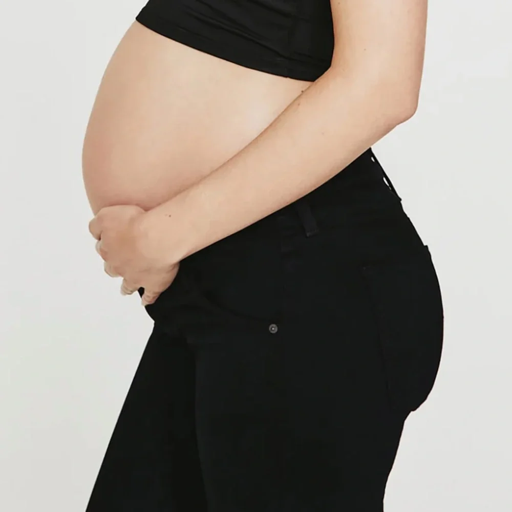 NWT AG Maternity Prima Cigarette Leg Ankle Black Jean Size 24